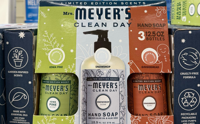 Mrs Meyers Hand Soap 3 Pack Holiday Scents