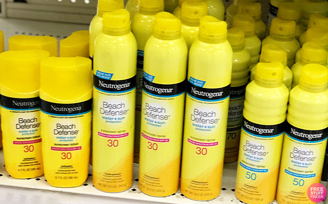 Neutrogena Beach Defense Sunscreen on the Shelf