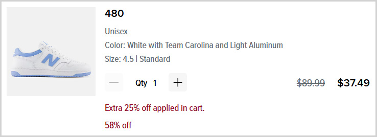 New Balance 480 Shoes at Checkout
