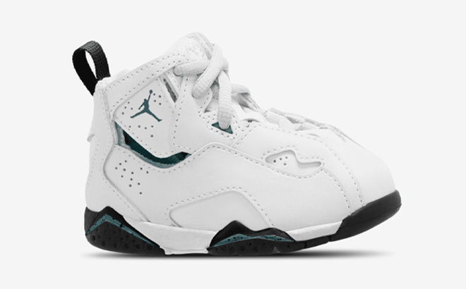 Nike Jordan True Flight Toddler Boys Shoe in White Green Color