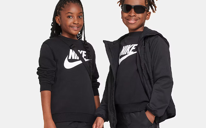 Nike Sportswear Club Fleece Big Kids Sweatshirts Nike Sportswear Club Fleece Big Kids Sweatshirts