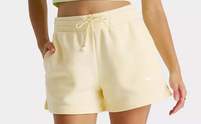 Nike Sportswear Womens Phoenix Fleece Mid Rise Shorts Nike Sportswear Womens Phoenix Fleece Mid Rise Shorts