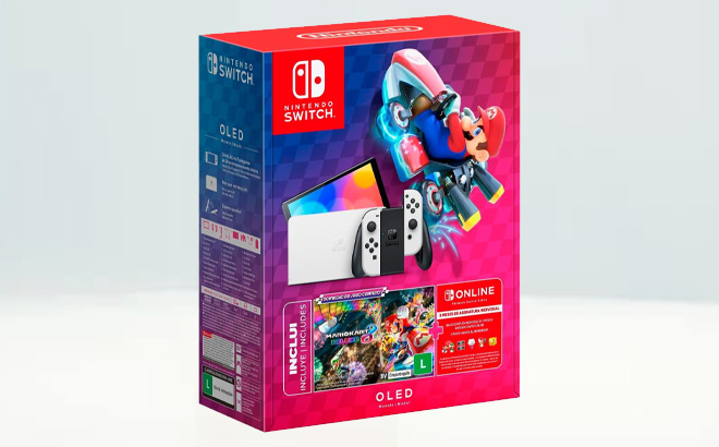 Nintendo Switch OLED Mario Kart 8 Deluxe Bundle