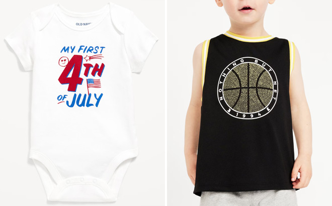 Old Navy Baby Short Sleeve Unisex Graphic Bodysuit