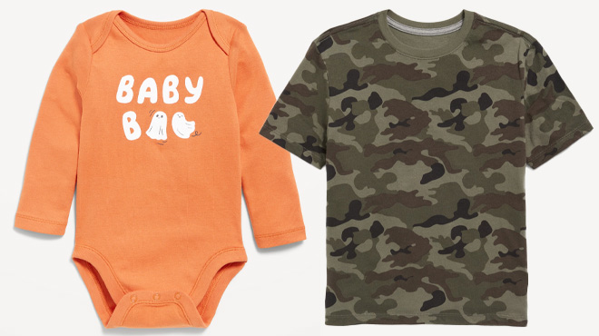 Old Navy Long Sleeve Graphic Bodysuit for Baby and Softest Printed Crew Neck T Shirt for Boys Old Navy Long Sleeve Graphic Bodysuit for Baby and Softest Printed Crew Neck T Shirt for Boys