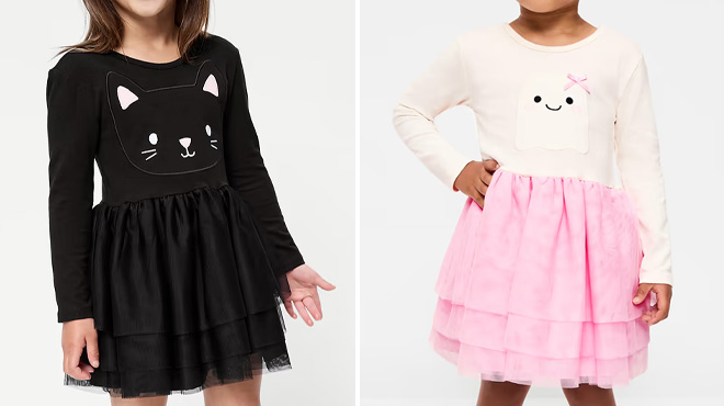 Old Navy Long Sleeve Halloween Tutu Dress for Toddler Girls