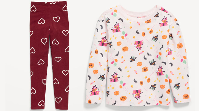 Old Navy Printed Leggings for Girls and Printed Long Sleeve T Shirt for Toddler Girls Old Navy Printed Leggings for Girls and Printed Long Sleeve T Shirt for Toddler Girls