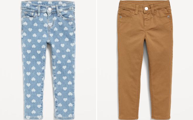 Old Navy Toddler Girls High Waisted Rockstar Stretch Jeggings and Toddler Boys Stretch Skinny Pants Old Navy Toddler Girls High Waisted Rockstar Stretch Jeggings and Toddler Boys Stretch Skinny Pants