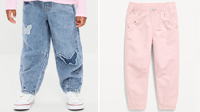 Old Navy Toddler Girls Pull On Barrel Leg Jeans Old Navy Toddler Girls Pull On Barrel Leg Jeans