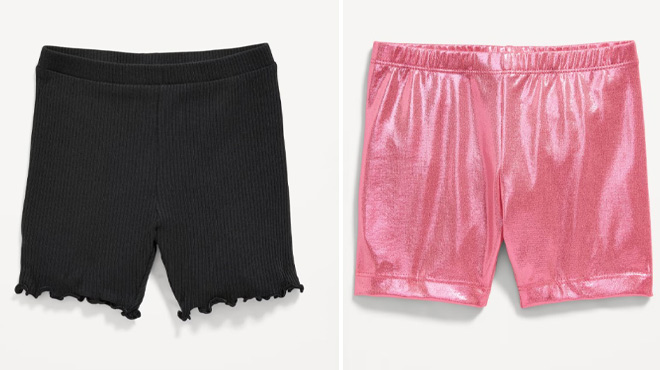 Old Navy Toddler Girls Rib Knit Lettuce Edge Biker Shorts Old Navy Toddler Girls Rib Knit Lettuce Edge Biker Shorts