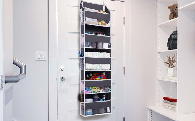 Over Door Organizer with 5 Large Pockets