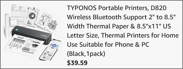 Portable Wireless Printer at Checkout
