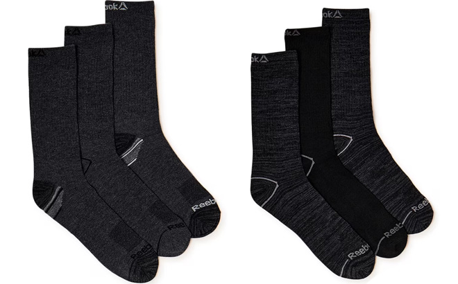 Reebok Mens Pro Series Lightweight Crew Socks 6 Pack Reebok Mens Pro Series Lightweight Crew Socks 6 Pack