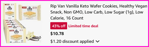 Rip Van Wafers Checkout Screen