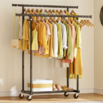Rolling Clothing Rack in the Room