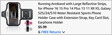 Running Armband with Large Reflective Strips Screenshot Running Armband with Large Reflective Strips Screenshot