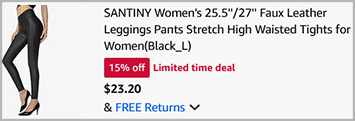 Santiny Womens Faux Leather Leggings Screenshot Santiny Womens Faux Leather Leggings Screenshot