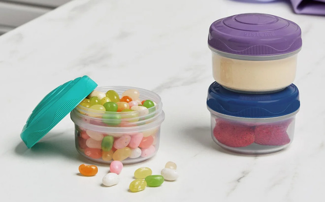 Sistema TO GO Round Mini Bites Food Storage Containers 3 Pack