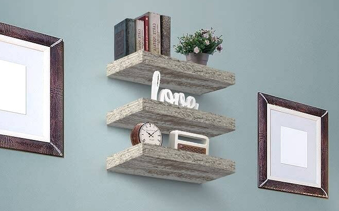 Sorbus 3 Piece Floating Shelf Set on a Wall
