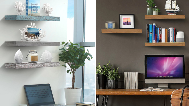 Sorbus 3 Piece Floating Shelf Set