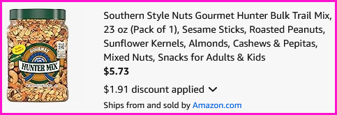 Southern Style Nuts Gourmet Hunter Trail Mix Checkout Screen