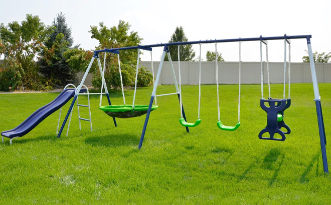Sportspower Outdoor Rosemead Metal Swing Set