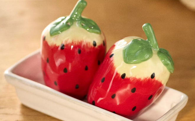Stoneware Salt Pepper Shakers