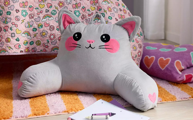 The Big One Kids Gray Cat Backrest The Big One Kids Gray Cat Backrest