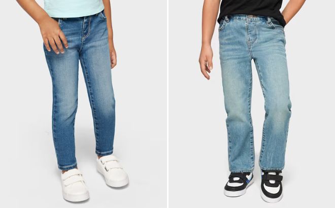 The Childrens Place oddler Girls Super Skinny Jeans and Toddler Boys Bootcut Jeans