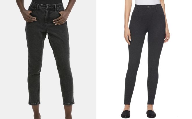 Time and Tru Womens High Rise Mom Jeans and High Rise Jeggings Time and Tru Womens High Rise Mom Jeans and High Rise Jeggings
