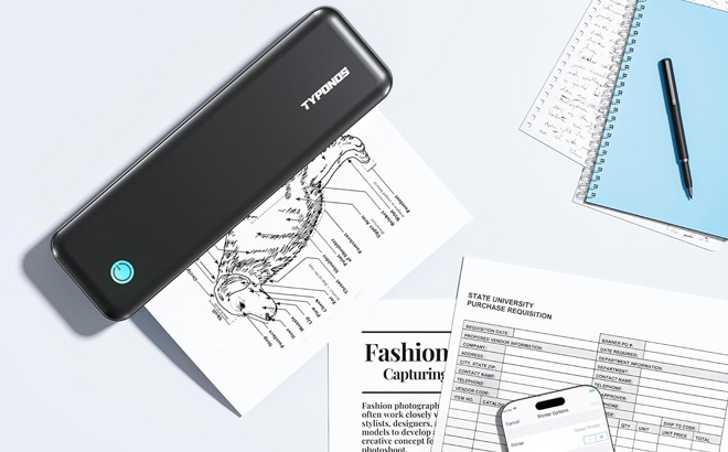Typonos Portable Wireless Printer