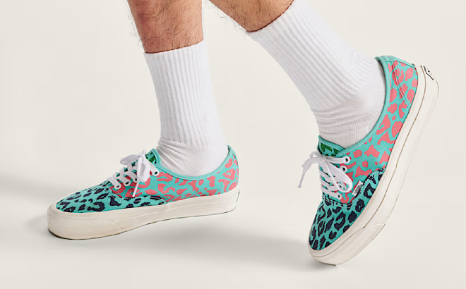 VANS Cheetah Pool Blue Premium Authentic Shoes VANS Cheetah Pool Blue Premium Authentic Shoes