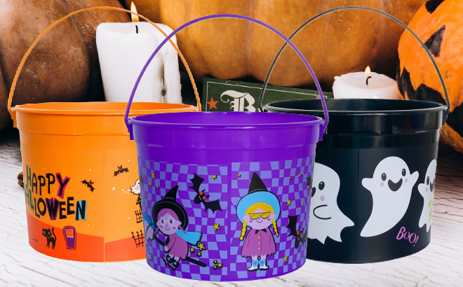 Way To Celebrate 5 Quart Trick or Treat Buckets