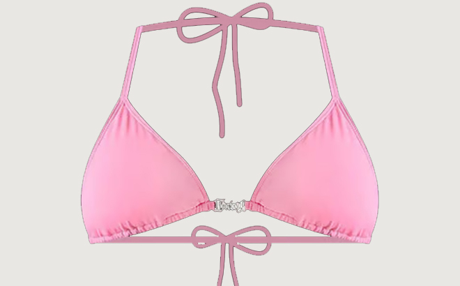 Womens Juicy Couture Terry Triangle Jewel Bikini Top