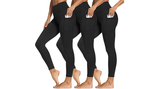Womens Leggings with Pockets 3 Pack Womens Leggings with Pockets 3 Pack