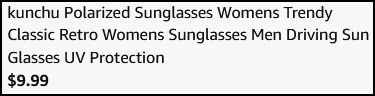 Womens Polarized Sunglasses Checkout