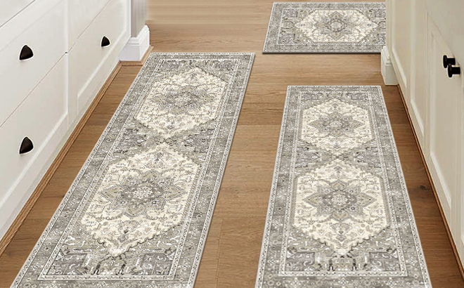 Yamaziot Boho Washable Kitchen Rugs Set of 3