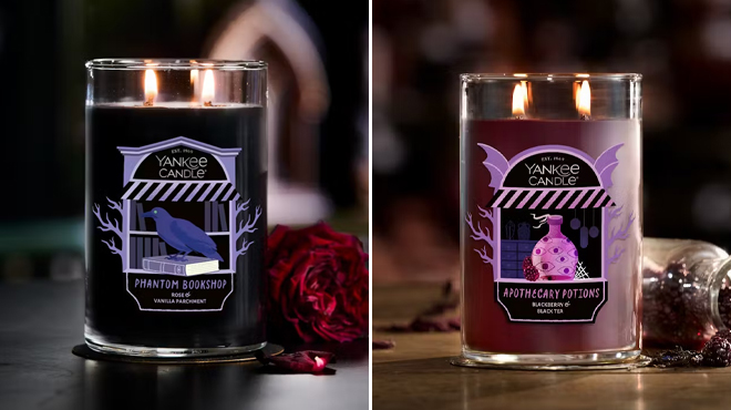 Yankee Candle Phantom Bookshop Large Tumbler Candle and Yankee Candle Apothecary Potions Large Tumbler Candle Yankee Candle Phantom Bookshop Large Tumbler Candle and Yankee Candle Apothecary Potions Large Tumbler Candle