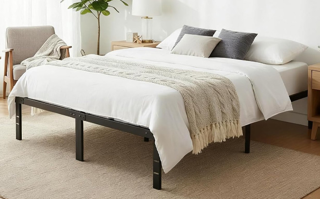 14 Inch Queen Metal Platform Bed Frame