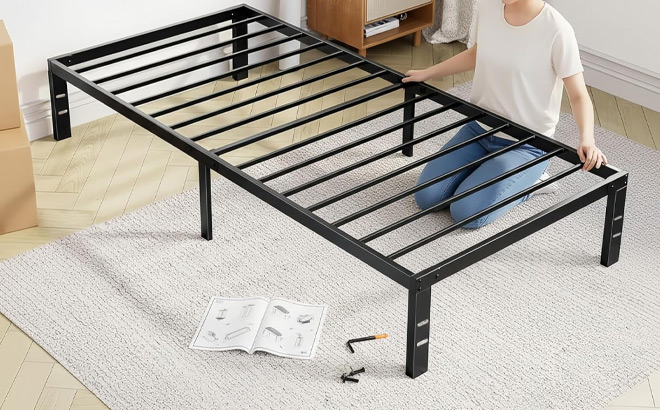 14 Inch Twin Metal Platform Bed Frame