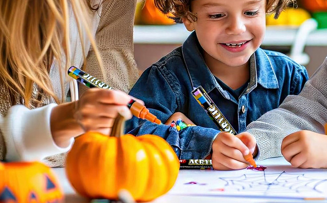 20 Count Halloween Acrylic Pumpkin Painting Markers
