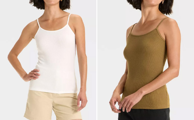 A New Day Womens Slim Fit Ribbed Cami