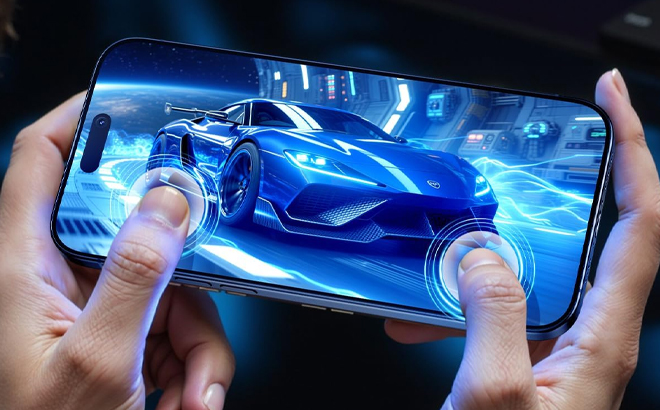 A Person Using an iPhone with MKEKE Screen Protector