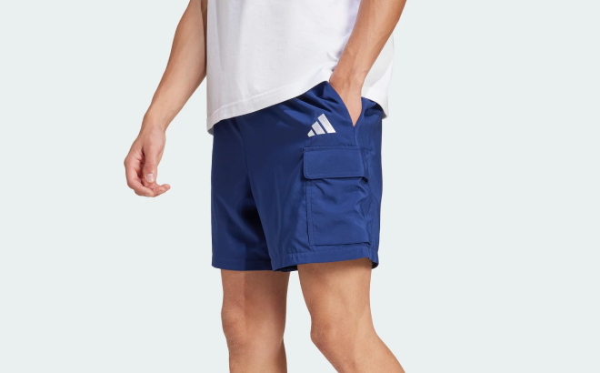 Adidas Mens Essentials Small Logo Cargo Chelsea Shorts