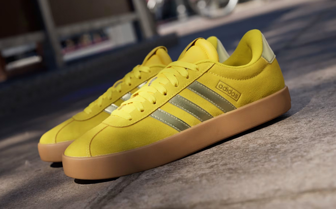 Adidas VL Court 3 0 Shoes in Yellow