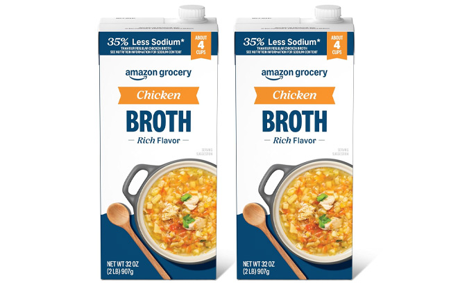 Amazon Grocery 32 Ounce Low Sodium Chicken Broth Amazon Grocery 32 Ounce Low Sodium Chicken Broth