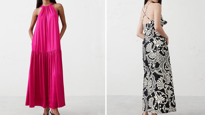 Banana Republic Factory Gathered Halter and Strappy Maxi Dress