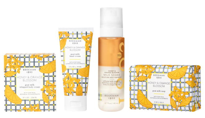 Beekman 1802 4 Piece Honey Orange Blossom Bath Body Collection