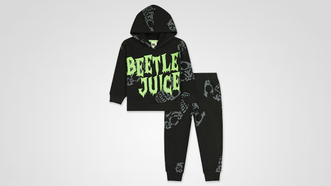 Beetle Juice Toddler Boy Printed Jogger Set