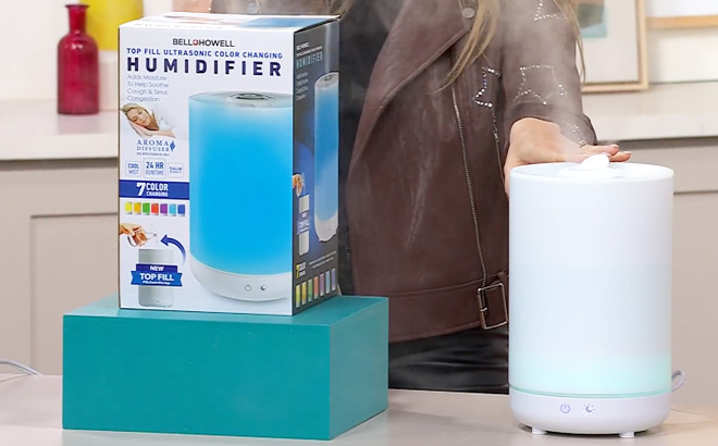 Bell + Howell Top Fill Color Changing Humidifier